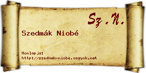Szedmák Niobé névjegykártya